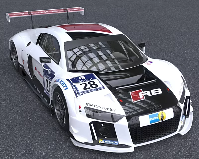 Audi R8 car with interior 3d model Audi R8 car with interior 3d model