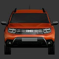 Orange SUV With Modern Design Roof Rails And Black Wheels Sleek Exterior
