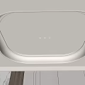 Square arc ceiling gypsum modeling ceiling 3d model