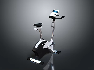 Home Use Stationary Exercise Bike With Digital Display And Comfortable Seat Design 3d model