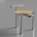 Modern Leisure Chair With Wooden Surface And Metal Frame For Comfortable Leisure Time