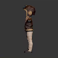 Aviator Style Outfit with Leather Jacket White Pants Brown Boots Hat and Goggles