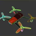 Sleek Black And Red Quadcopter Drone With Modern Design And Rotors