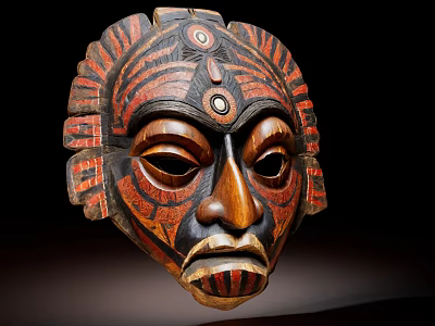 Ancient Mask Ancient Cultural Relics Game Equipment Game Props Ancient Artwork Indian Antique 3d model