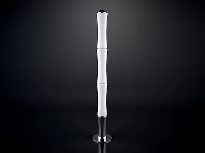 Modern Floor Lamp With White Layered Column And Metal Base Design 3d model