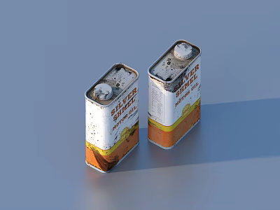 Two Metal Food Cans With Designed Labels As Practical Household Supplies 3d model