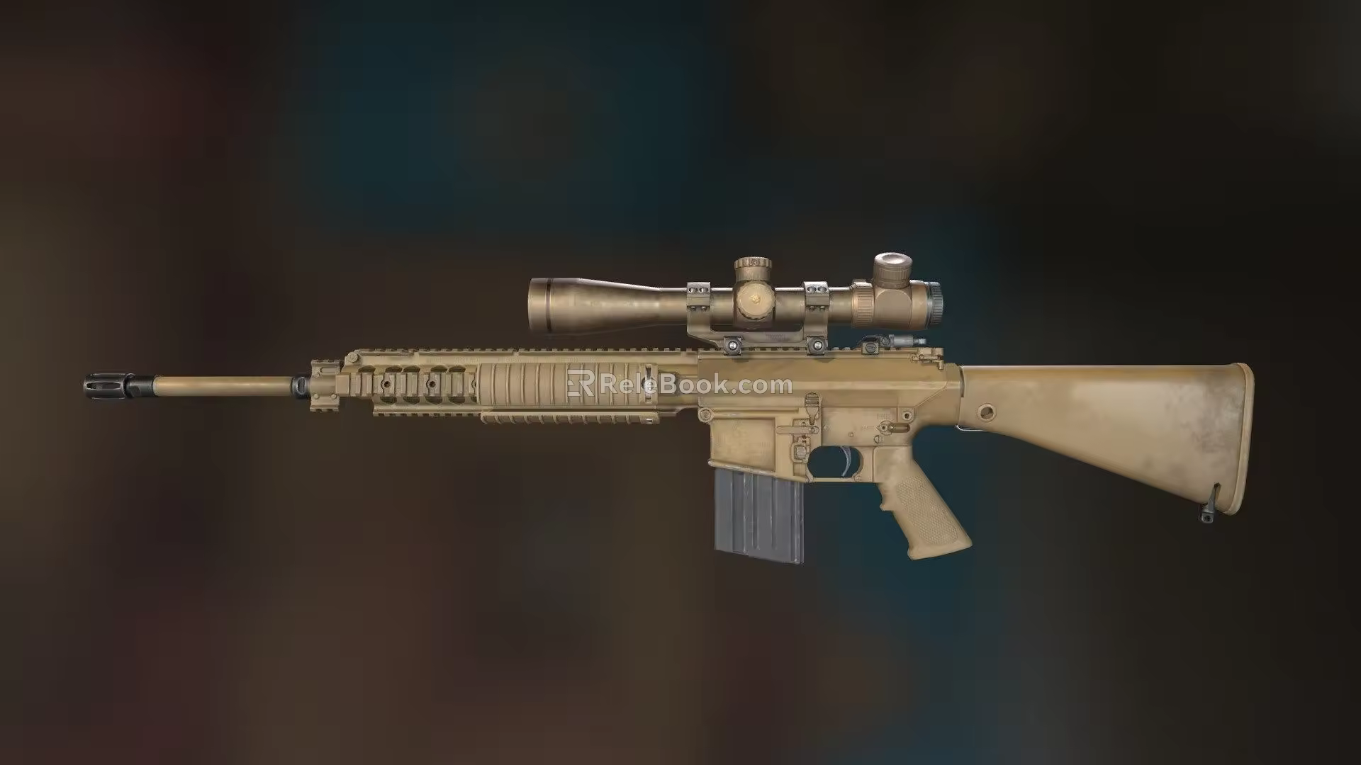 semi-automatic sniper rifle 3d model