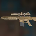 semi-automatic sniper rifle 3d model