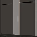 Modern Elevators With Sleek Stainless Steel Doors In Contemporary Building Interior