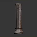 Textured Decorative Column Design With Stone Surface And Pedestal Base For Interior Decoration