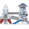 Observation Deck UFO Paradise Rocket Paradise Customized Paradise Development Paradise Amusement Park Children's Amusement Park Playground Combination Function Slide Amusement Sketches 3d model