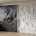 Textured Background Wall With Dark And Light Rough Surfaces In Modern Interior