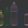 Pepsi Carbonated Beverage Collection with Various Bottles and Cans in Different Sizes 3d model