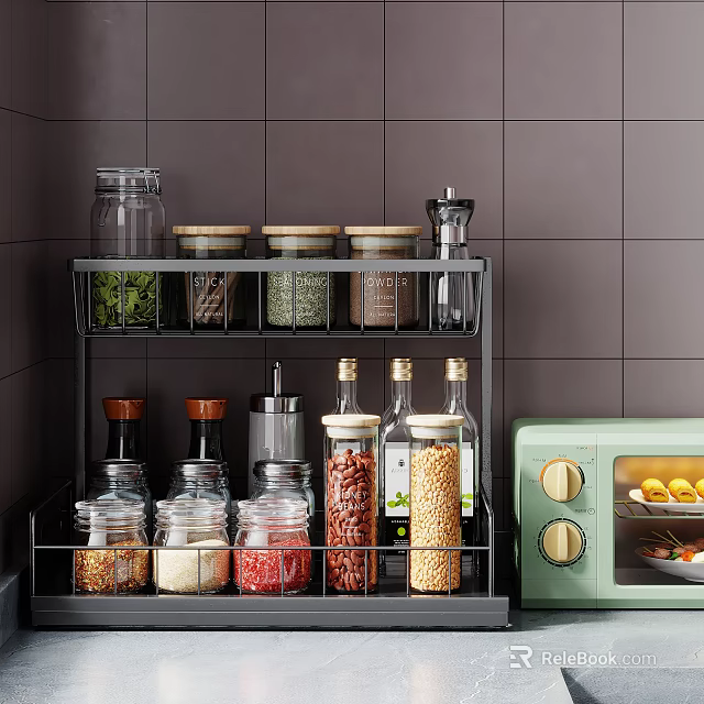 Bathroom Cabinet Shelf Multi Layer Metal Storage Organizer For Jars And Bathroom Accessories Organization 3d model 