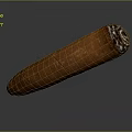 Premium Brown Cigar With Red Decorative Tip And Natural Tobacco Texture