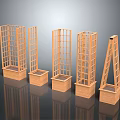 Wooden Fence Frame Structures With Different Styles And Base Designs For Outdoor Use