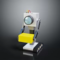 Industrial Robot Single Wheel Robot Double Wheel Robot Assistant Small Robot 3d model