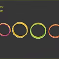 Four Shiny Gold Rings Arranged On Black Background With Reflections