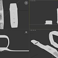 Smart Bracelet with Health Monitoring Display and Black Wristband Design