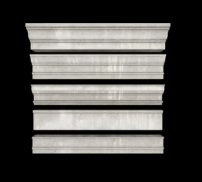 High Quality Elegant Gypsum Cornice Molding For Interior Decoration Projects 3d model
