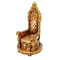 Special Shaped Sofa with Golden Ornate Carvings and Royal Style Design