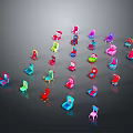 Colorful Small Chairs With Diverse Colors And Modern Cartoon Style Designs