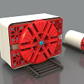 Heavy Duty Industrial Tunnel Boring Machine with Red Cutting Head and Track System