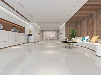 Modern Hall Lobby 3d model