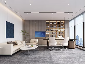 Modern Office Manager Room 3d model