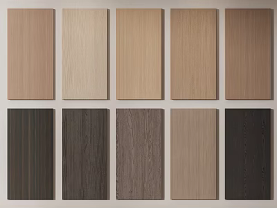 Various Wood Grain Wall Panels With Different Colors For Home Interior Design 3d model