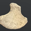 Ancient Stone Artifact With Red Y74 Marking And Rough Textured Surface 3d model