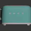SMEG Blue Electric Toaster With Stylish Retro Design For Kitchen Countertop