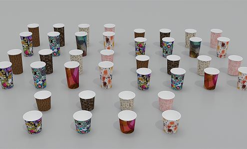 Modern Coffee Cup Paper Cup Coffee Cup Disposable Cup Mug Beverage Cup Milk Tea Cup Ornaments Coke Cup 3d model