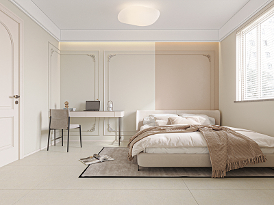 Cream Bedroom French Bedroom 3d model