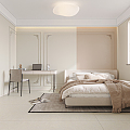 Cream Bedroom French Bedroom 3d model