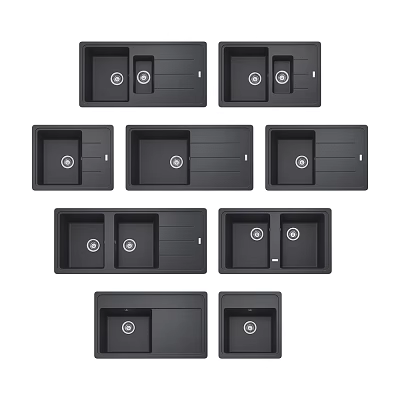 Modern dish washing basin sink 3d model