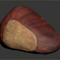 Shiny Red And Orange Whole Chestnut Fresh Natural Healthy Food Snack