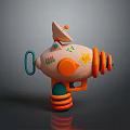 Toy Weapon Orange Cartoon Decorations Smiley Star Stickers Spring Antenna Shaped Parts For Kids Play