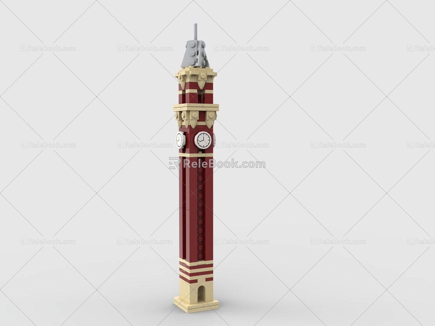 LEGO toy blocks OLD JOE clock tower 3d model