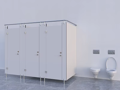 LAVATORY TOILET BULKHEAD 3d model