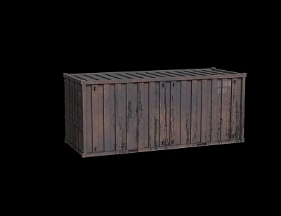 Rusty Heavy Duty Industrial Container Equipment With Metal Body For Cargo Shipping 3d model