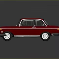 Red Vintage Sedan With Classic Body Design Shiny Wheels And Windows