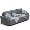 Casual Sofa Combination Casual Sofa Living Room Sofa Multi-Person Sofa Pillow Pillow Home Furniture Simple 3d model