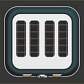 Teal Four Slot Toaster With Modern Design And Control Dials On Black Background