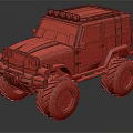 Camouflage Off Road Monster Truck With Solar Panel Roof Large Tires And Front Lights
