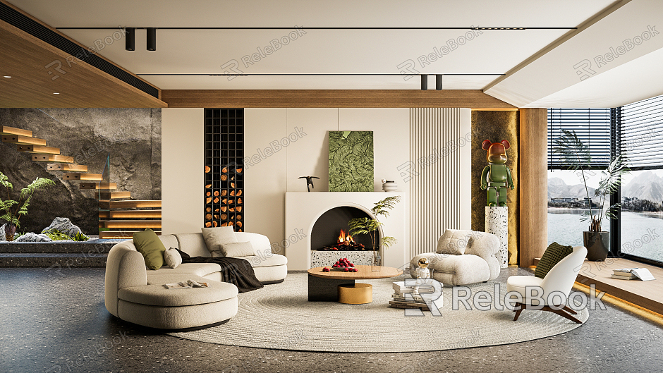 modern living room model