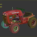 Vintage Red CASE Tractor With Black Seat Steering Wheel And Worn Tires