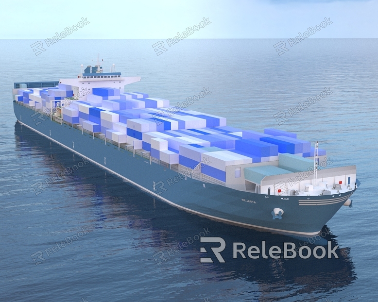 Modern Cargo Ship Ocean Cargo Ship model