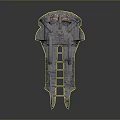 Futuristic Cosmic Spaceship Design With Metallic Structure And Glowing Engines
