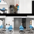 Modern Barber Shop Beauty Salon 3d model